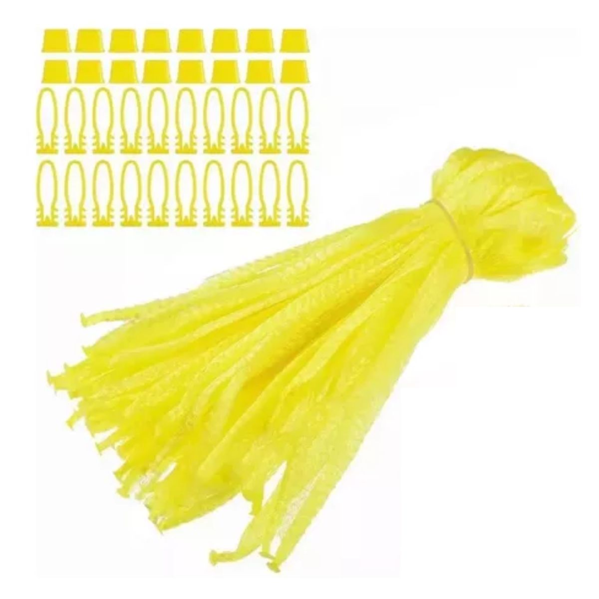 100 Bolsas Red Malla Plástica Para Verdura,juguetes, Frutas AMARILLO