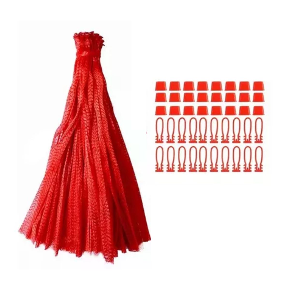 100 Bolsas Red Malla Plástica Para Verdura,juguetes, Frutas ROJO