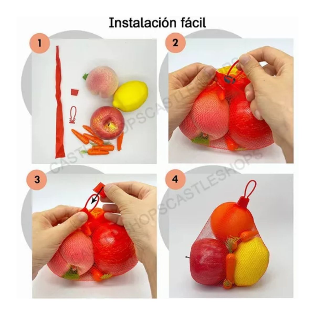 100 Bolsas Red Malla Plástica Para Verdura,juguetes, Frutas ROJO