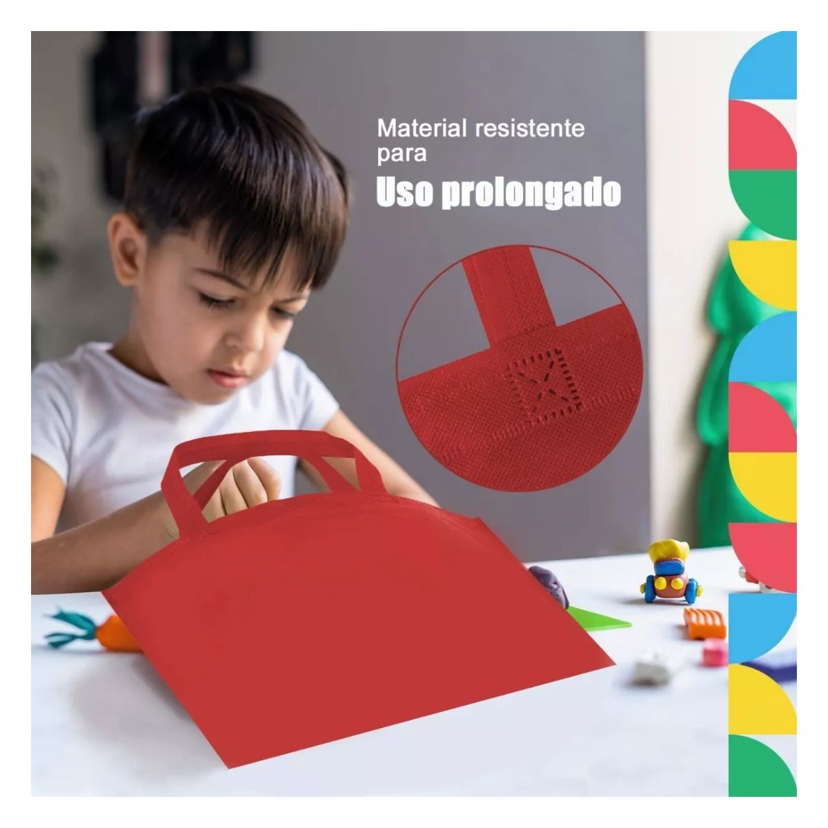 30 Mini Bolsas Ecológicas Para Dulce Bolsas Tejidas 20x20cm COLORES