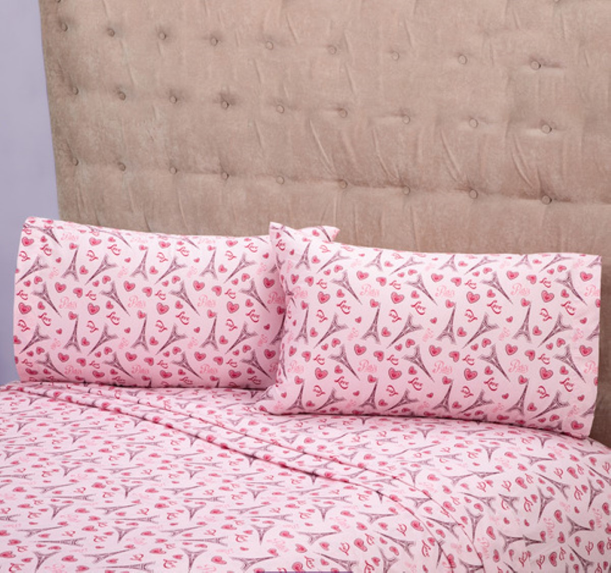 Sábanas Matrimoniales Microfibra Estampado Color Amour