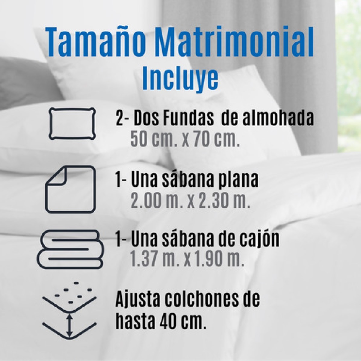 Sábanas Matrimoniales Microfibra Estampado Color Bilbao Azul Marino flores blancos