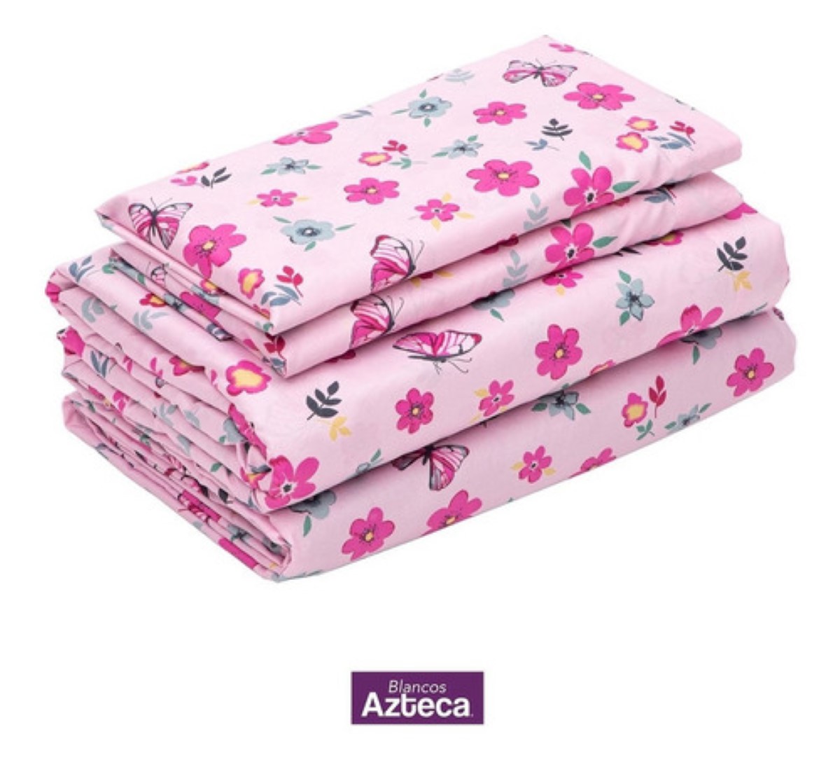Sábanas Matrimoniales Microfibra Estampado Color Kiev Rosa flores 
