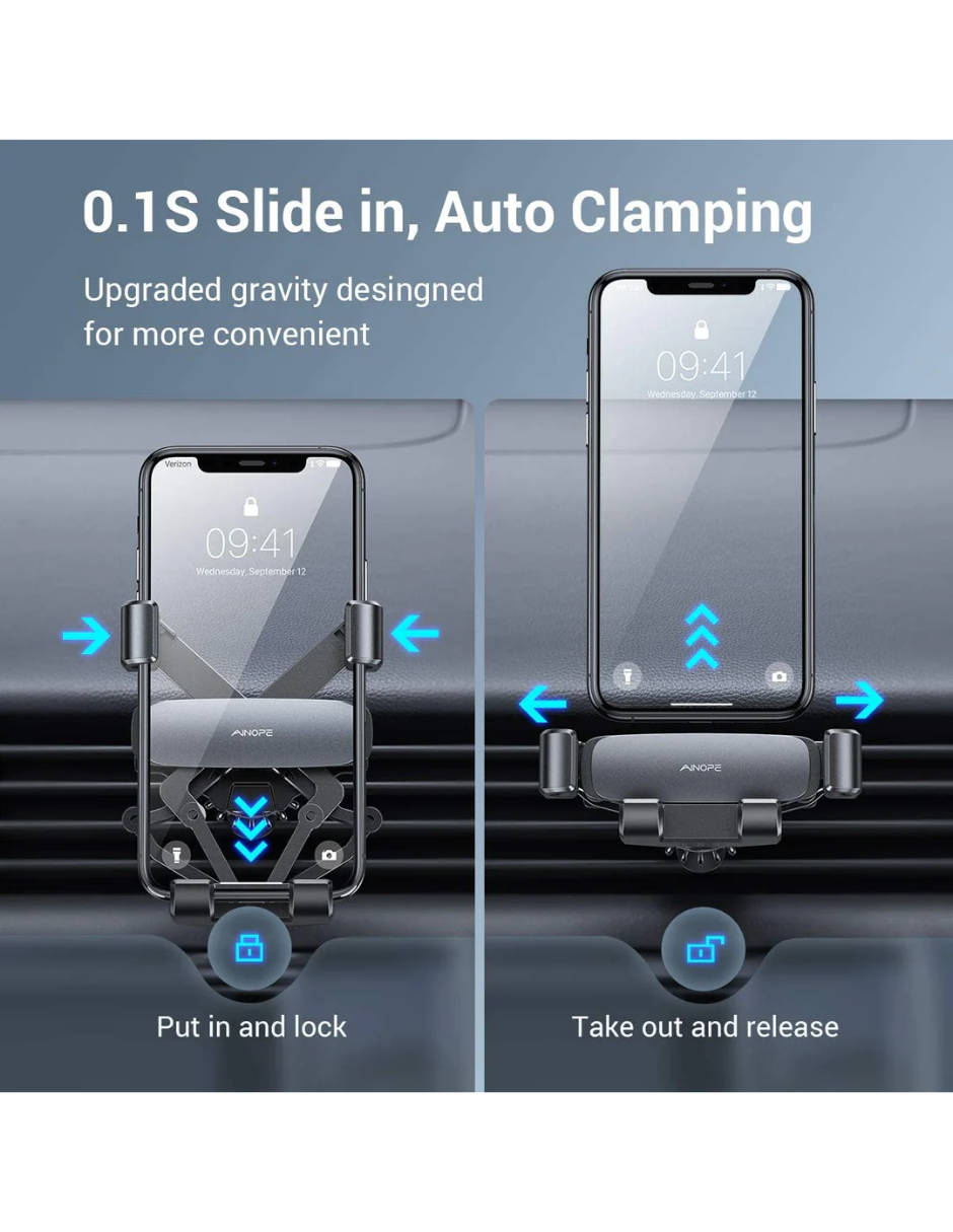 Soporte de Celular para Ventila de Auto Ultra Resistente Mecanico