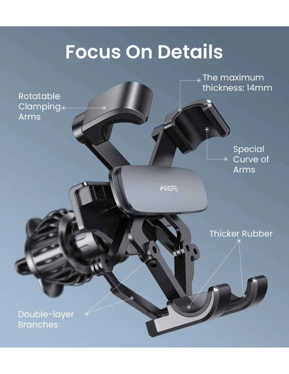 Soporte de Celular para Ventila de Auto Ultra Resistente Mecanico
