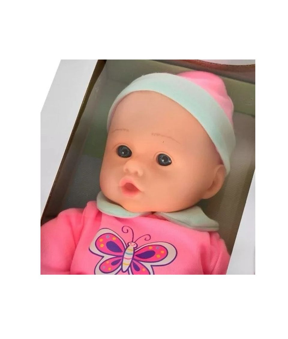 Muñeca Bebe Con Cuna Y Carriola 4 en 1 .
