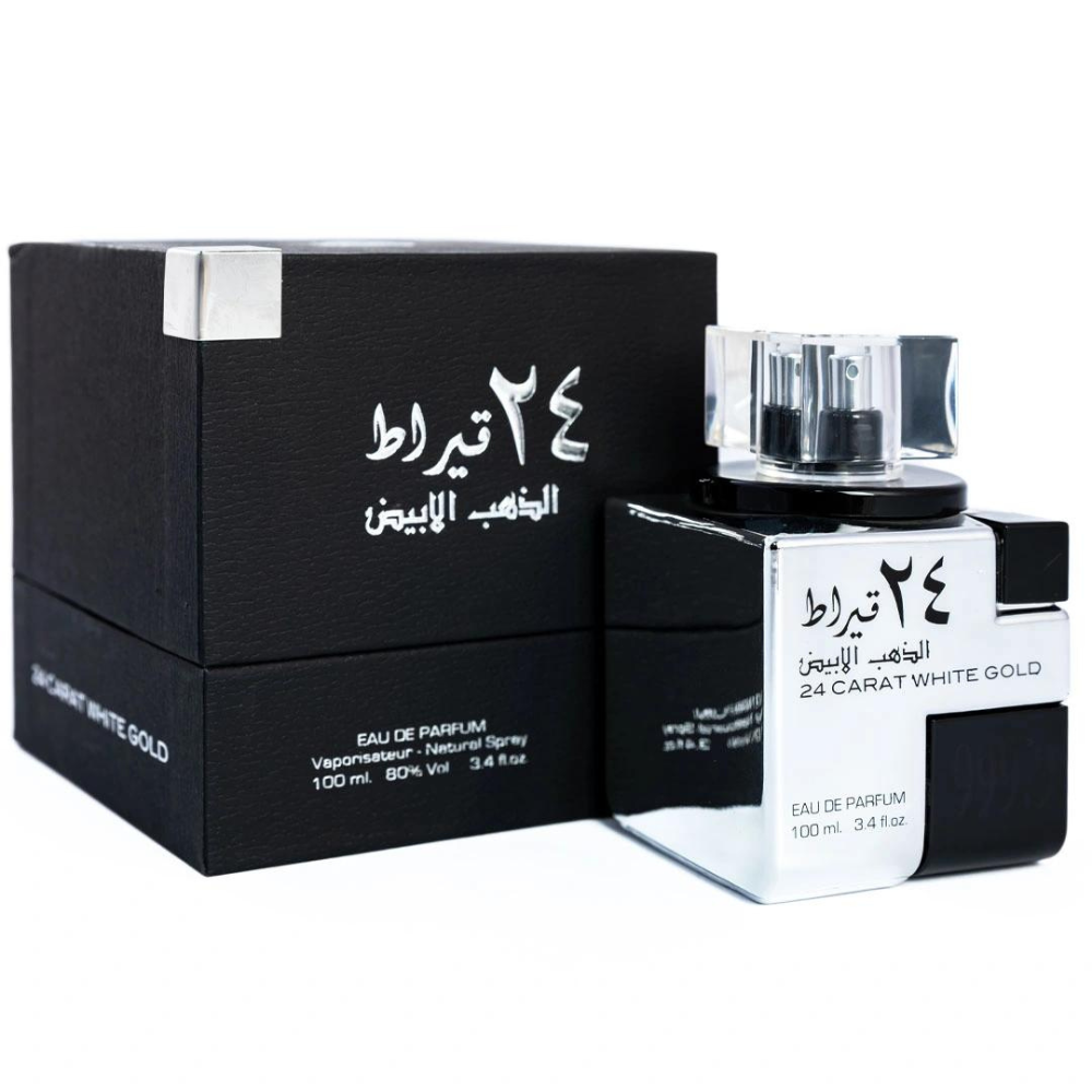 Perfume Lattafa 24 Carat White Gold 100ml Unisex Edp
