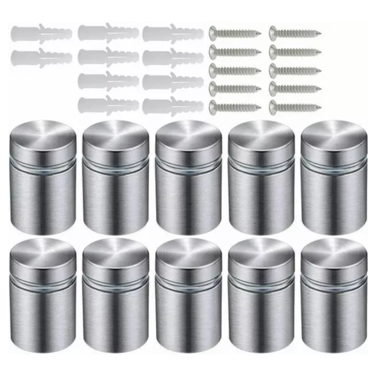 10pcs Chapetones De 19x25mm Para Montaje De Herrajes Vidrio gris 