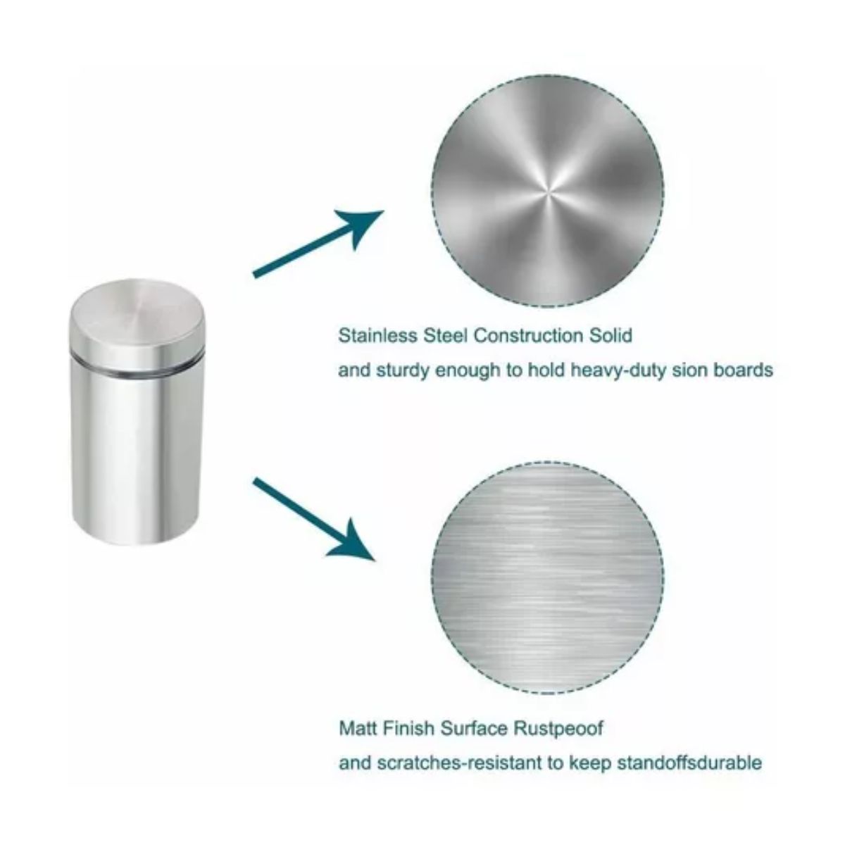 10pcs Chapetones De 19x25mm Para Montaje De Herrajes Vidrio gris 