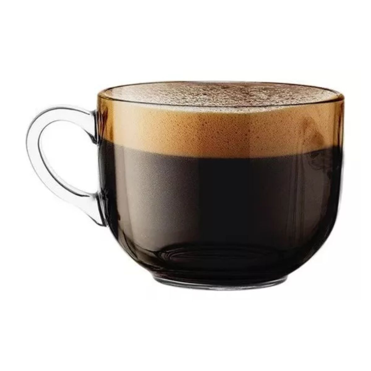 12 Taza Grande Vidrio Para Café O Capuchino 470ml Jumbo transparente 