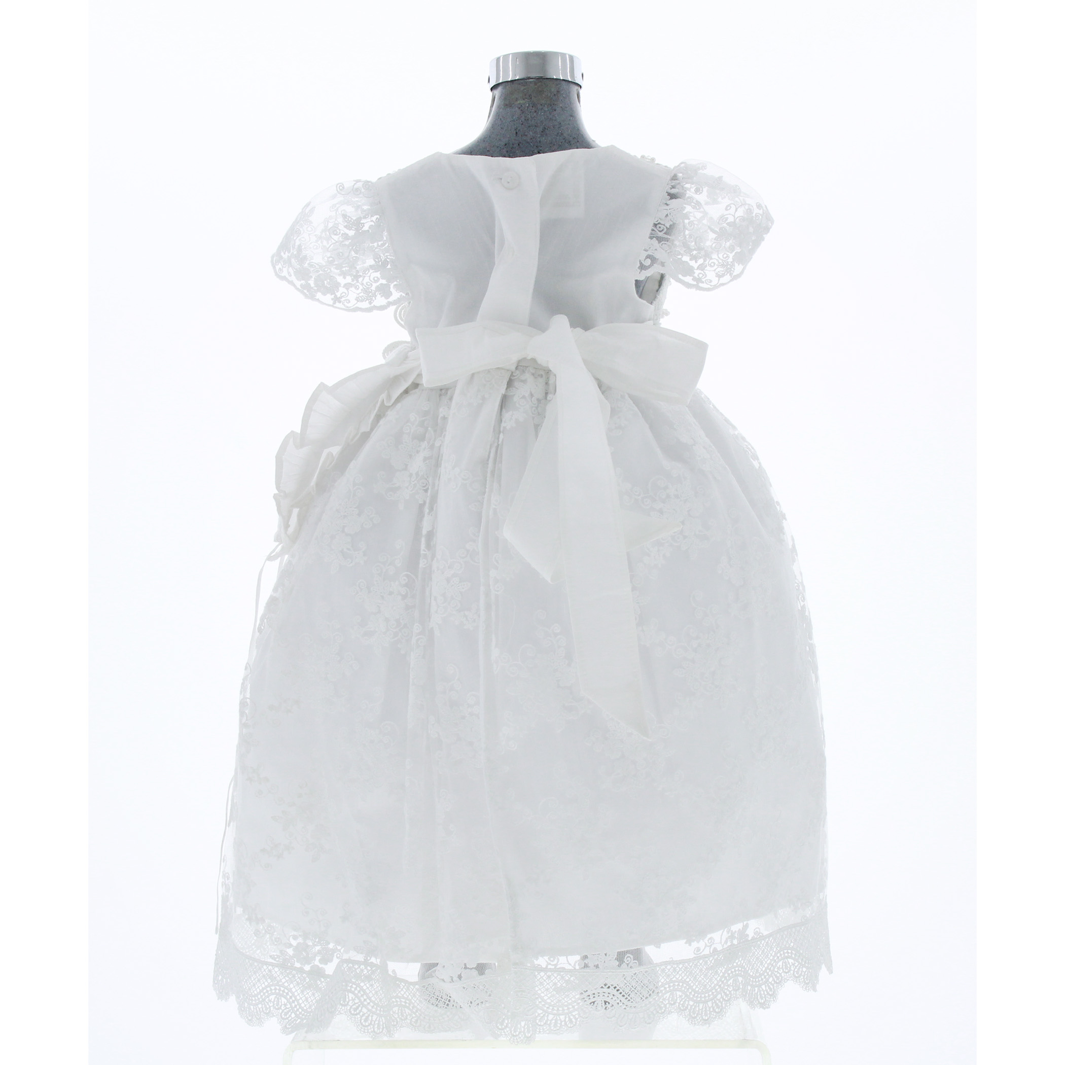 Vestido para Bautizo NIña Blanco 3544 0 a 2 Años.