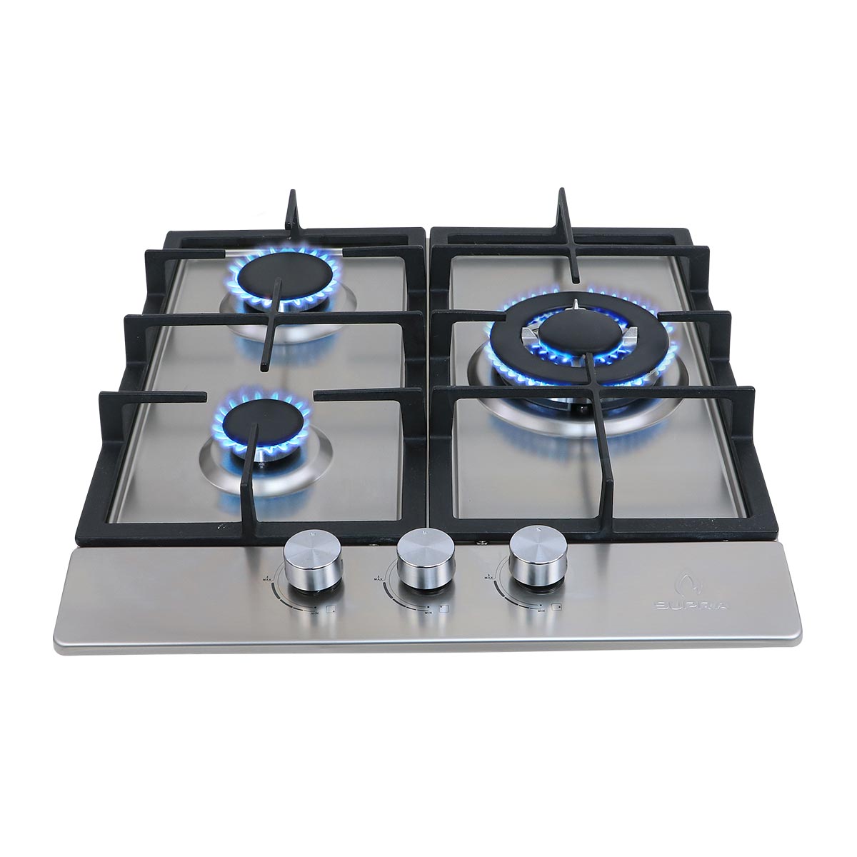 Supra Parrilla A Gas Empotrable BERARDI  45cm En Acero 3 Quemadores