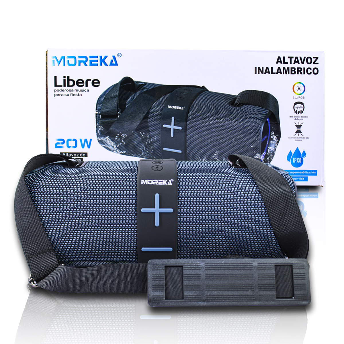  Bocina Altavoz Cilindrica Aprueba De Agua Moreka 20w  