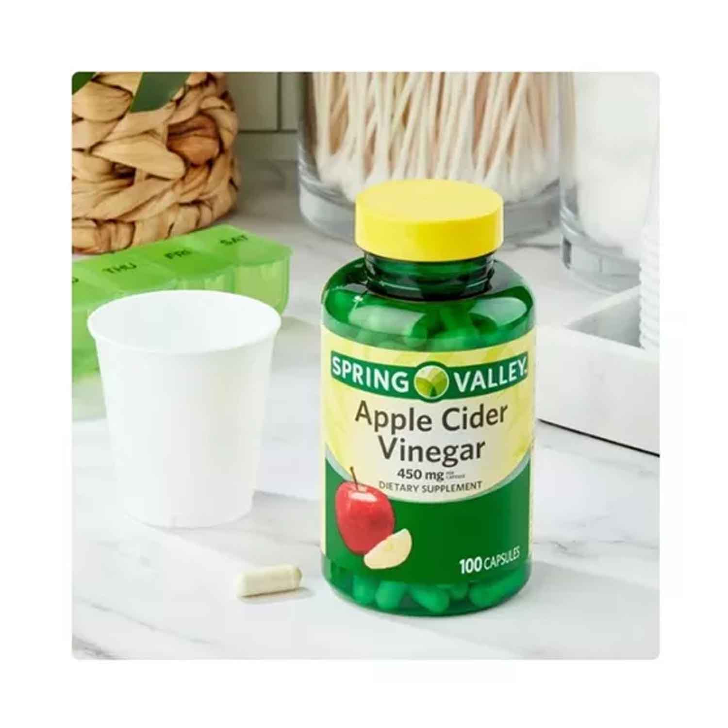 Vinagre Sidra De Manzana 450mg Spring Valley 100 caps Apple Cider 