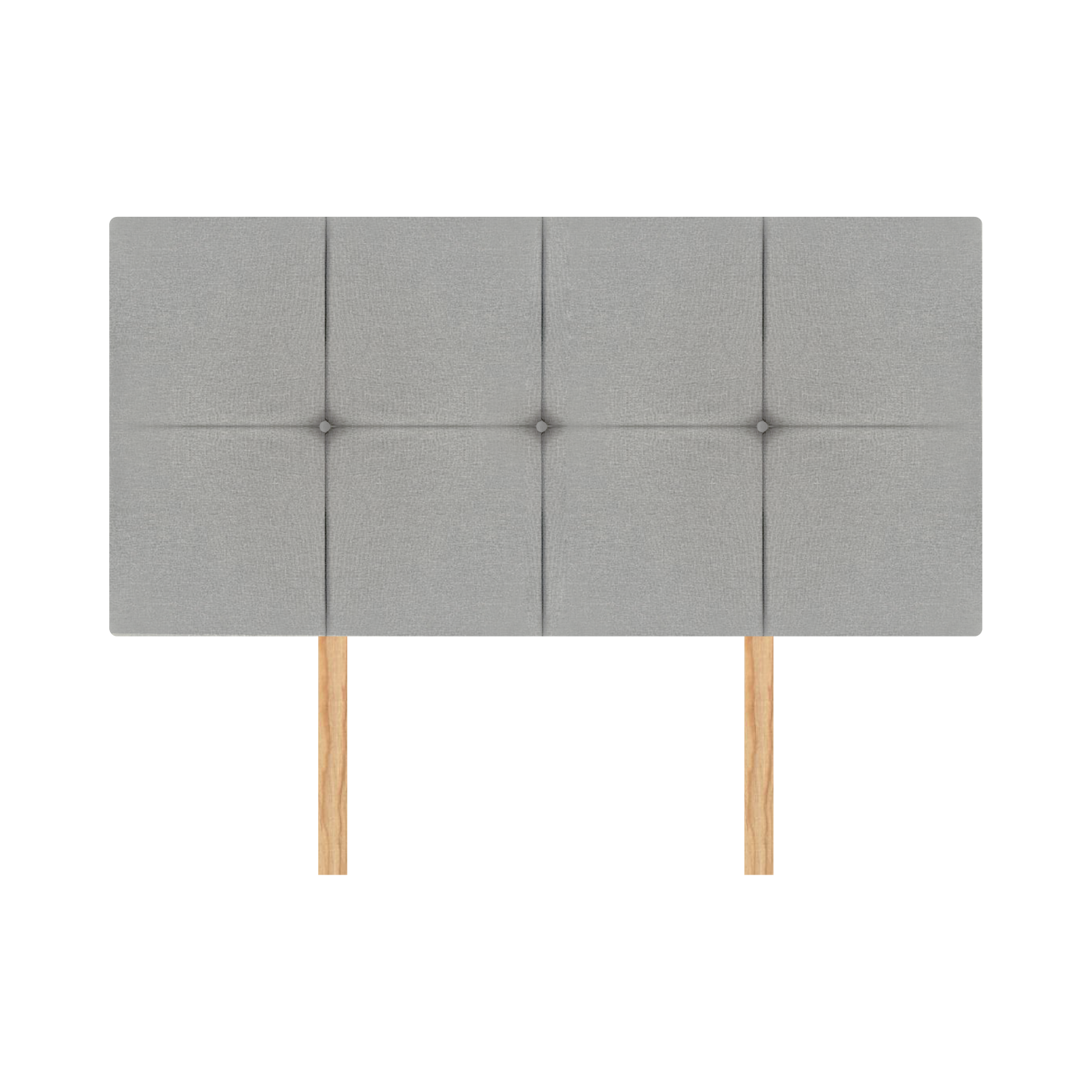 Cabecera Matrimonial Cuadro Grande Económica Msi 2 Cojines - Gris Claro