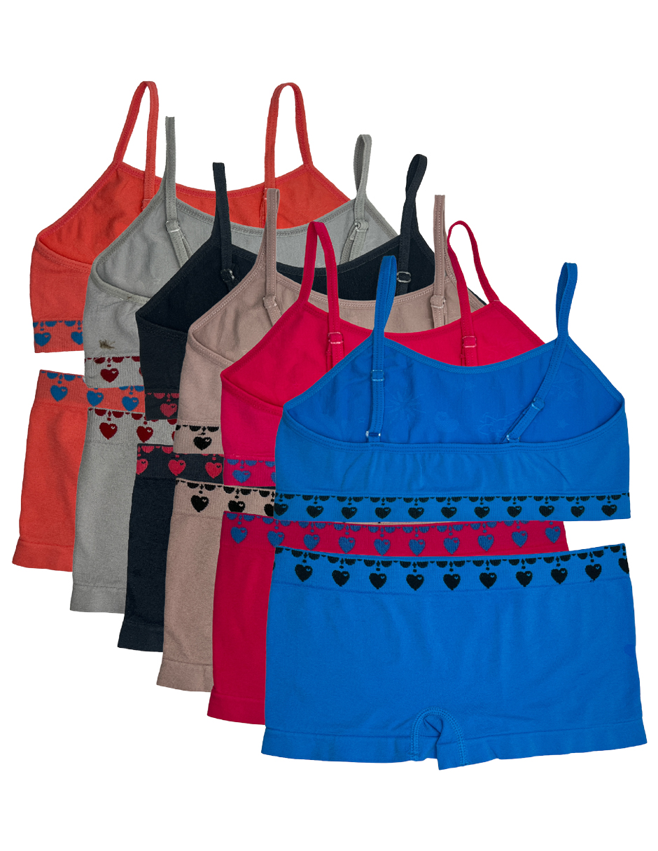 Coordinado niña paquete con 6 Sets De Diferentes Colores.