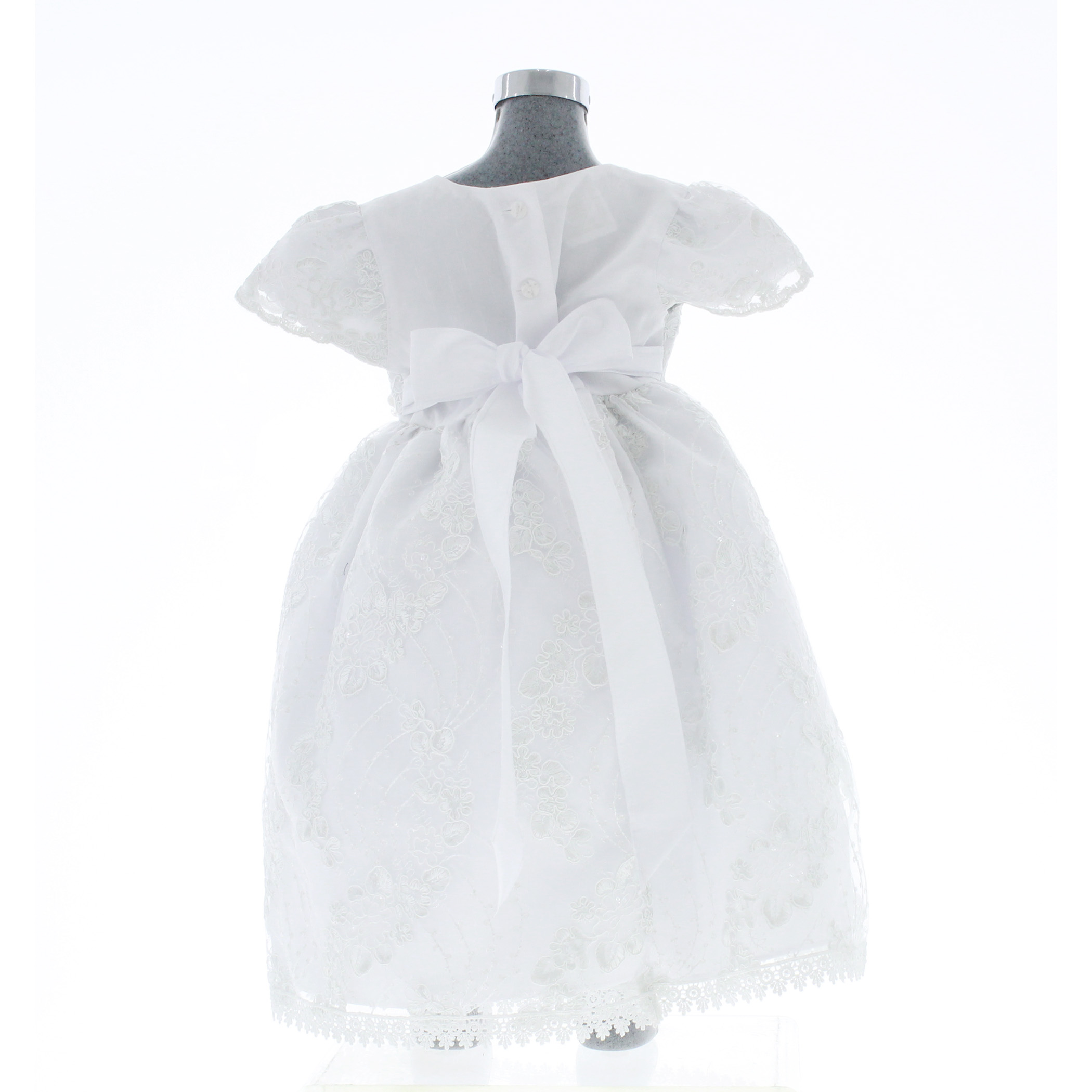 Vestido para Bautizo NIña Blanco 3545 0 a 2 Años.