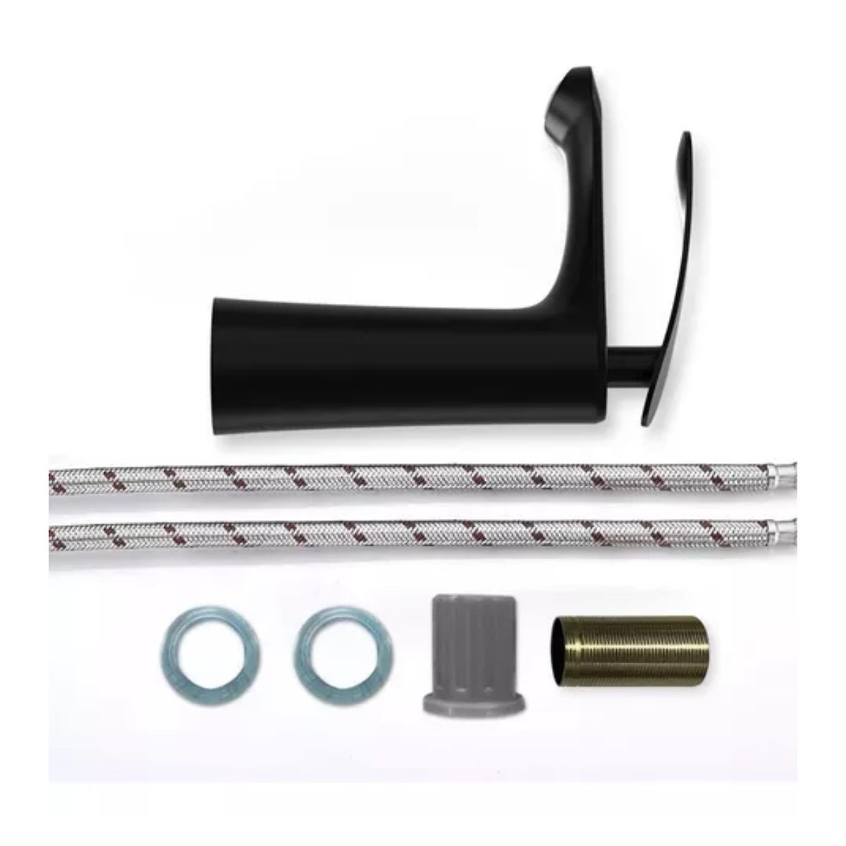 Llave Para Lavabo Monomando Mezclador Grifo Negro Mate negro.