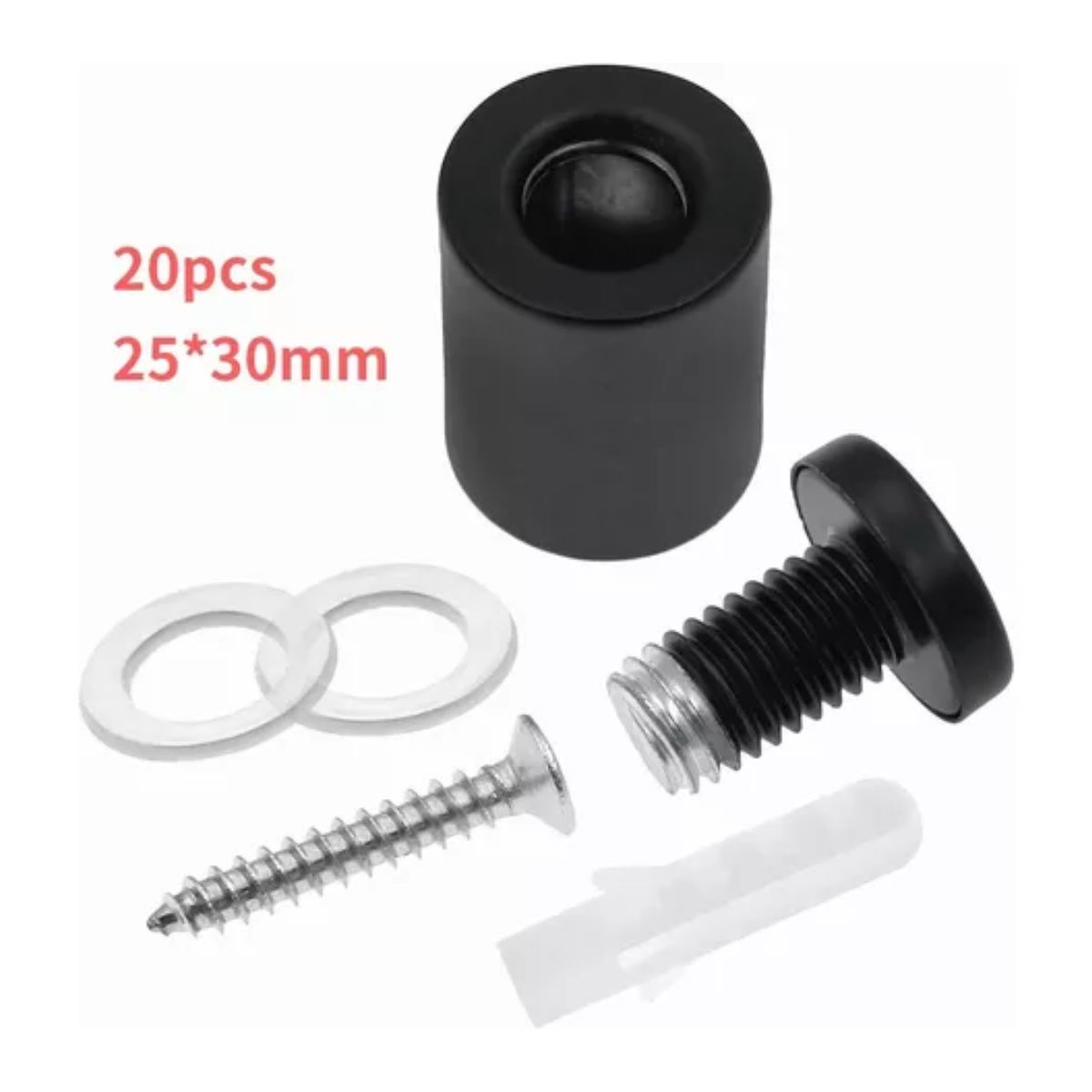 20pcs Chapetones De 25*30mm Para Montaje De Herrajes Vidrio negro