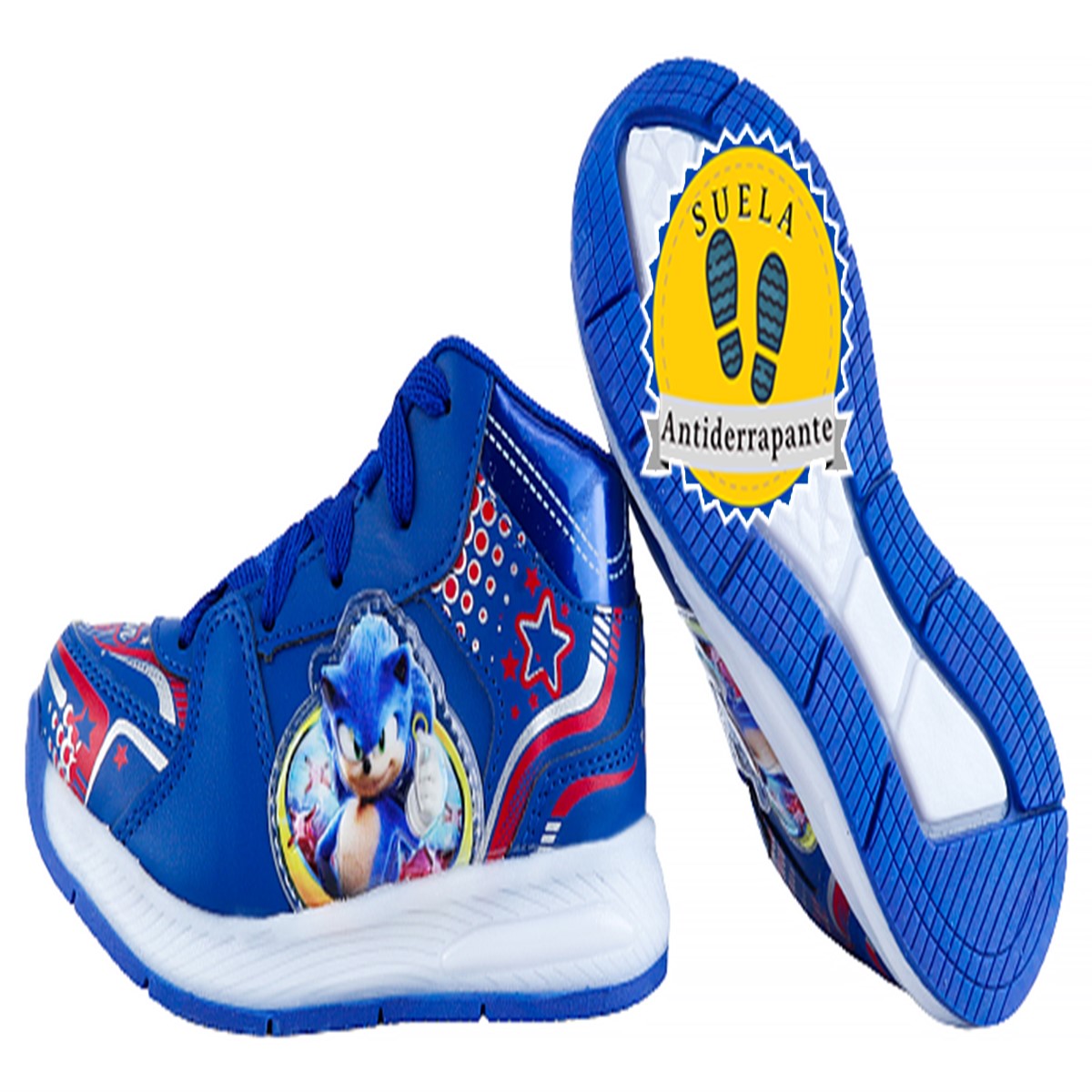 Tenis Niño Bota Sonic Luces Led Azul The Hedgehog 329-AR (12.0 - 21.5).