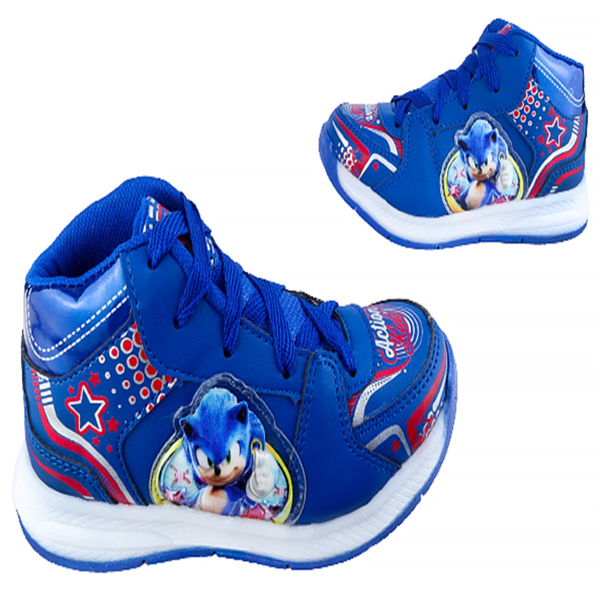 Tenis Niño Bota Sonic Luces Led Azul The Hedgehog 329-AR (12.0 - 21.5).