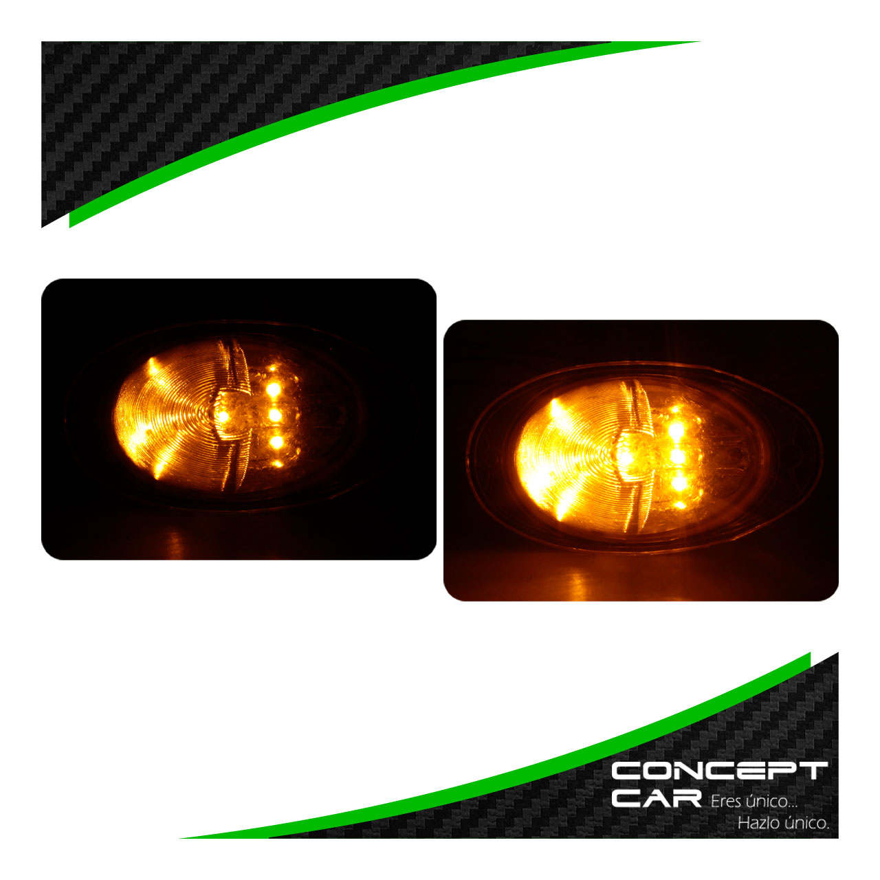 Par Plafon 6 Led Lateral Freightliner Cascadia Tipo Original