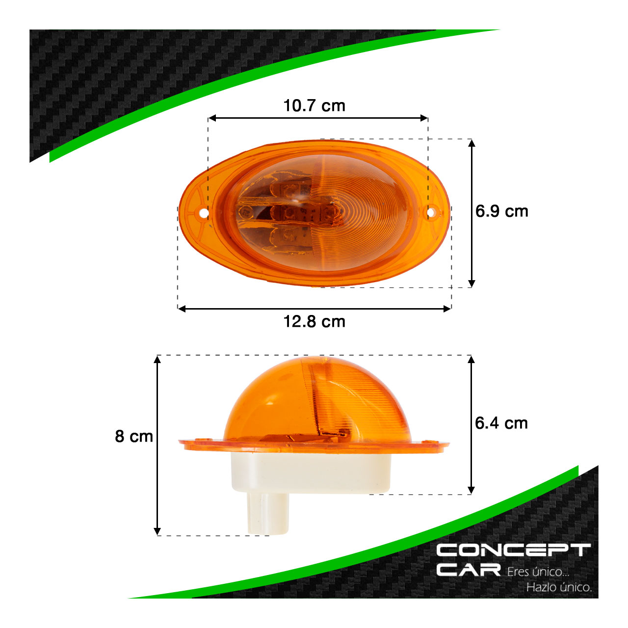 Par Plafon 6 Led Lateral Freightliner Cascadia Tipo Original