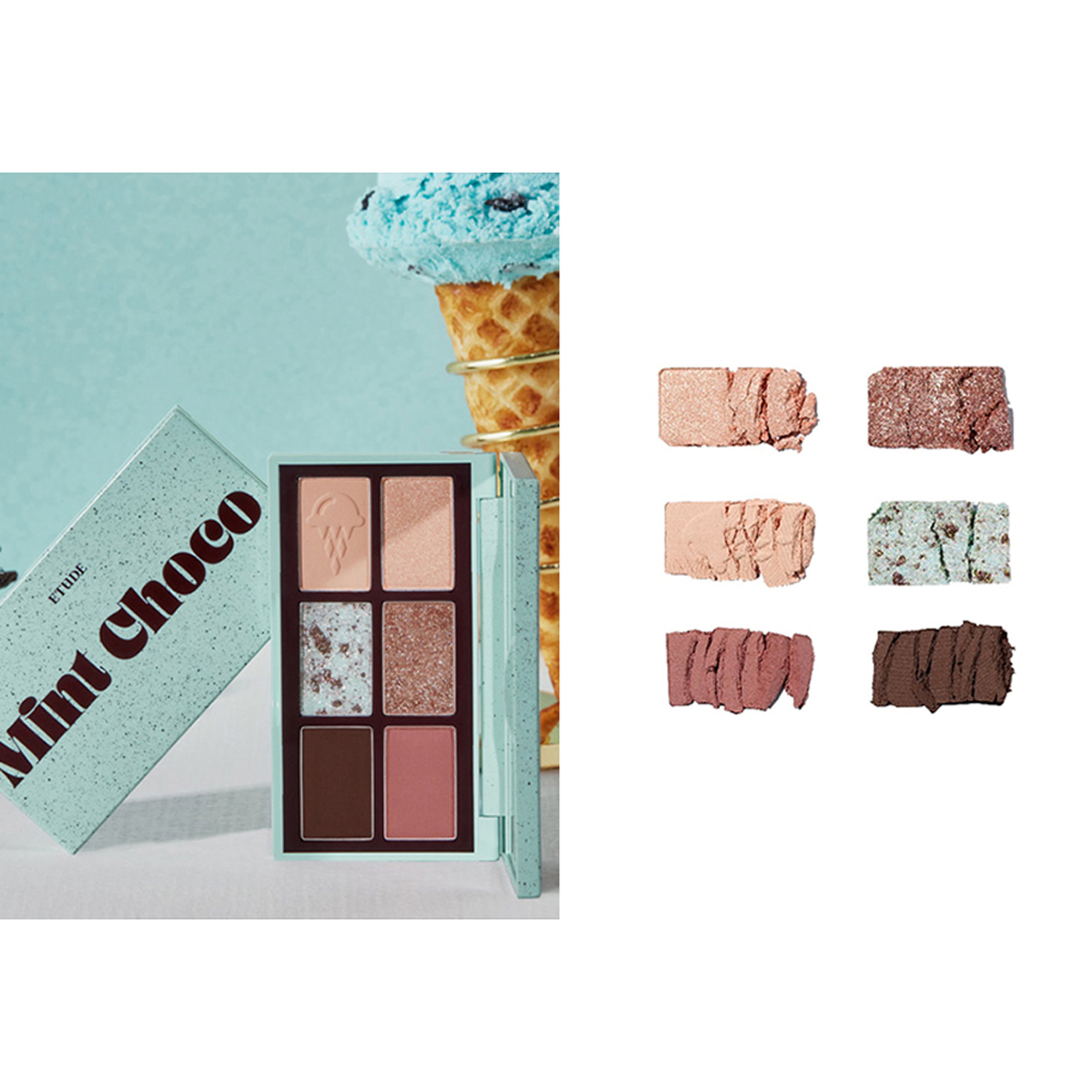 Mini Paleta Sombras Mint Choco Maquillaje Color Eyes