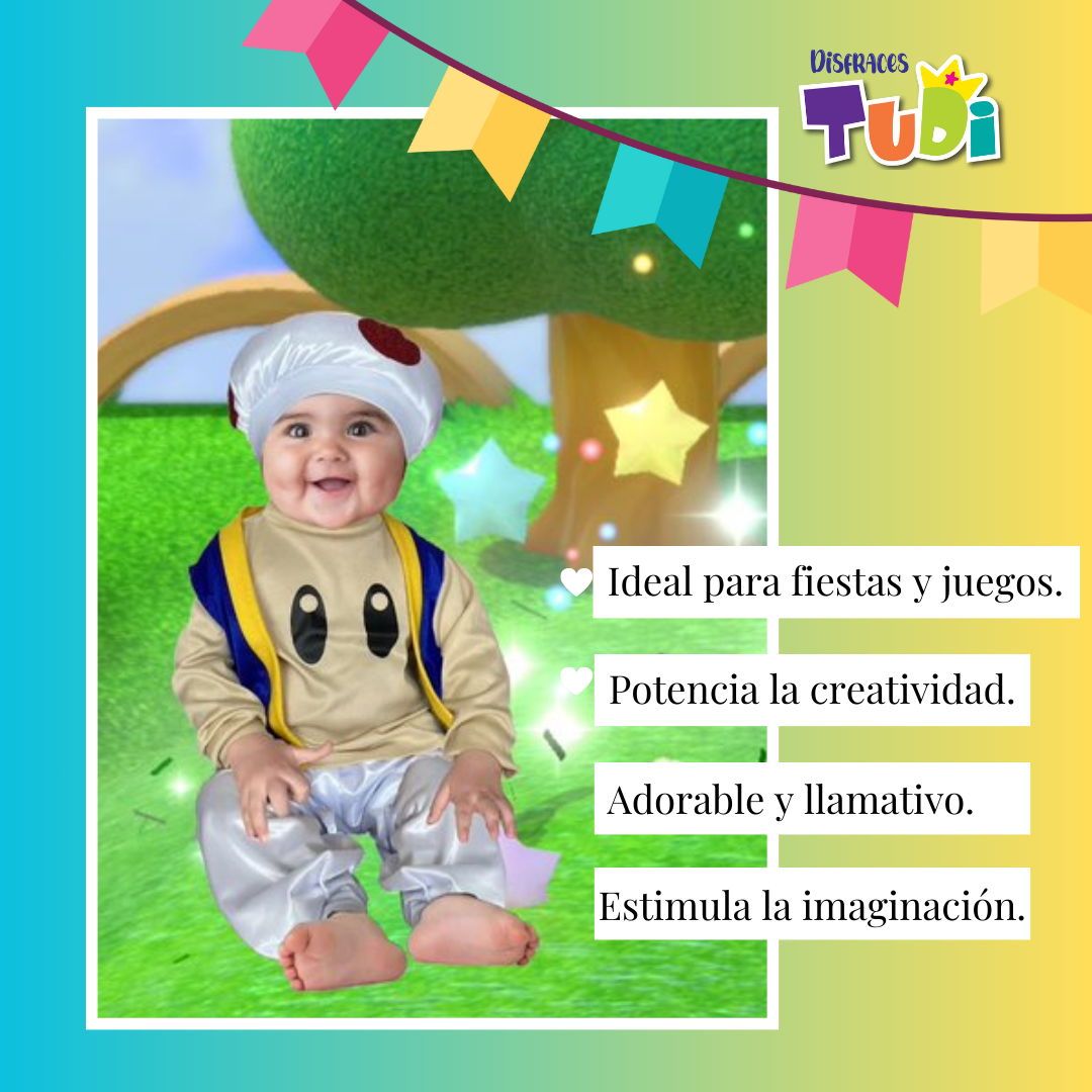 Disfraz de Hongo Cosplay Personajes Mario Bros para Bebé y Niños Disfraces Toad