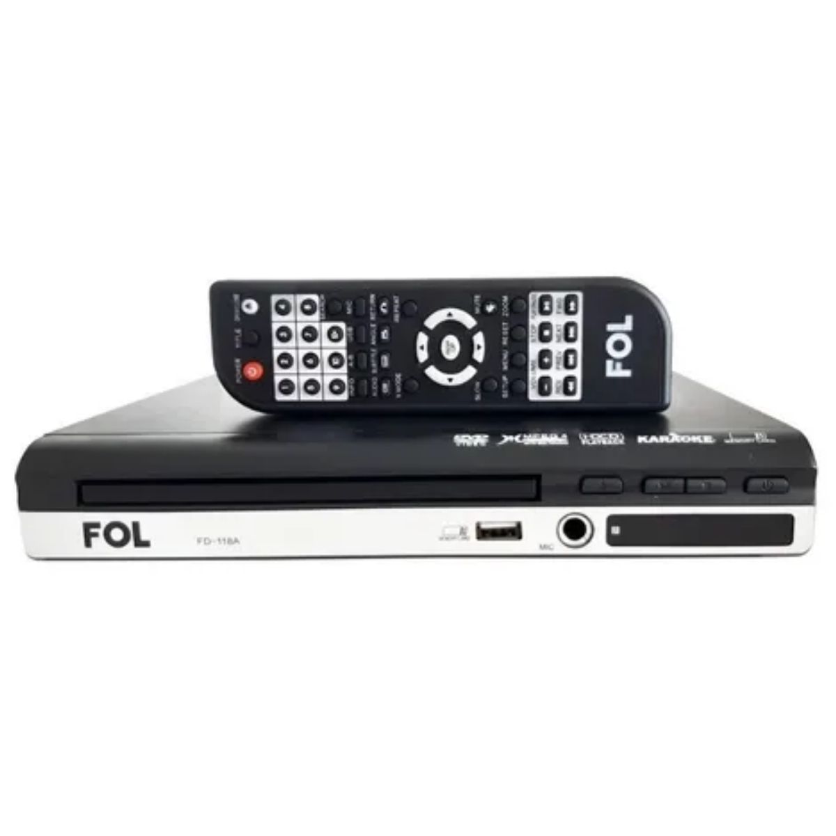 DVD Portatil 9 Pulgadas Fol FD-118A MPEG4 SVCD VCD MP3 Negro