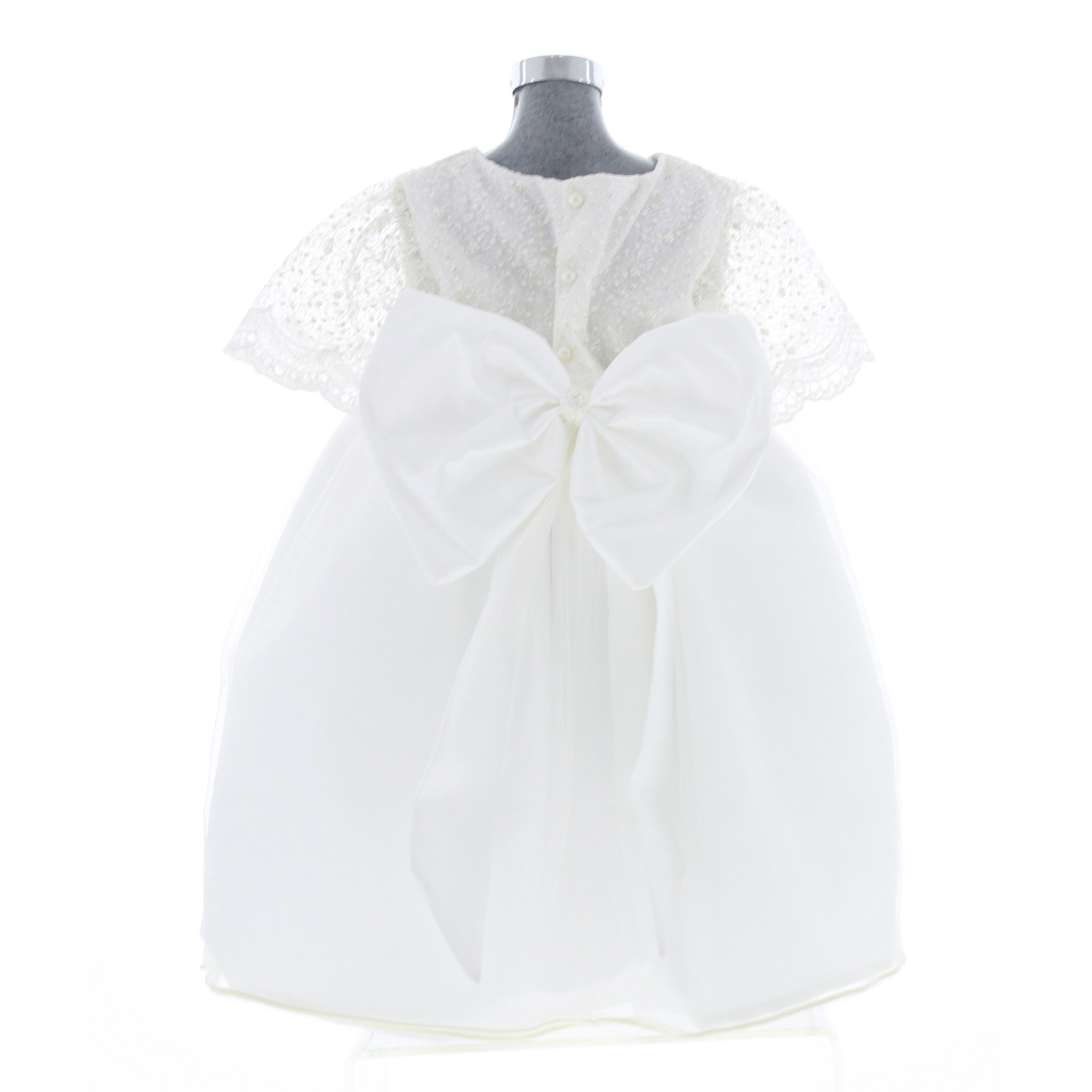 Vestido Para Bautizo Niña Hueso 3553 0 A 2 Años.