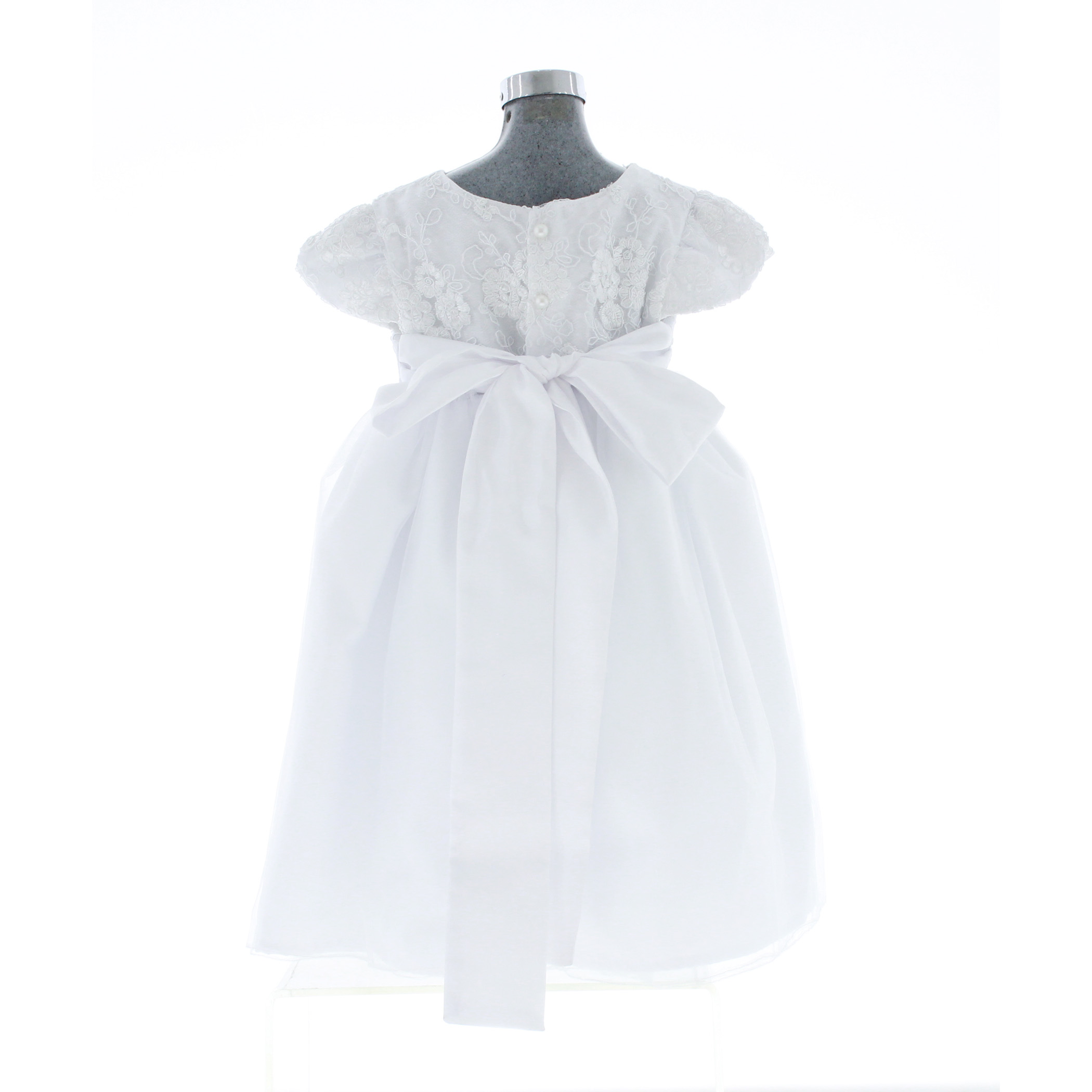 Vestido Para Bautizo Niña color Blanco 3554 0 A 2 Años.