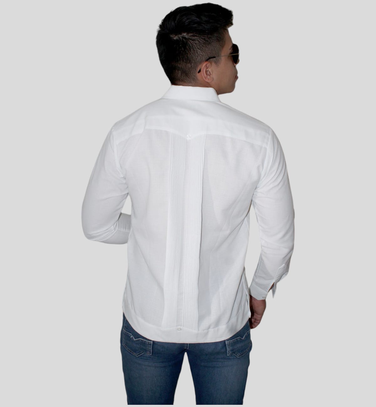 Guayabera Lino Manga Larga Incluye Cubre Polvos