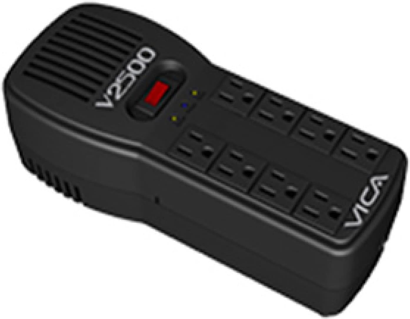 Regulador Vica V2500 2500VA 300J Entrada 100-127V Negro energía pc laptop pantalla cel 