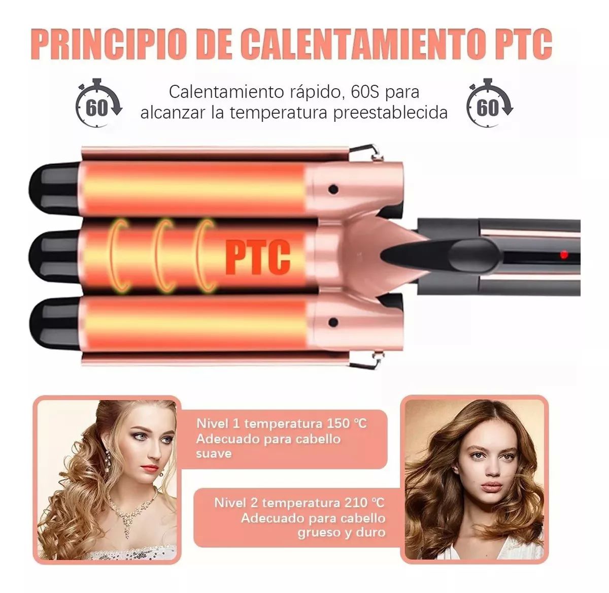 Rizador  profesional de cabello 5 en 1  