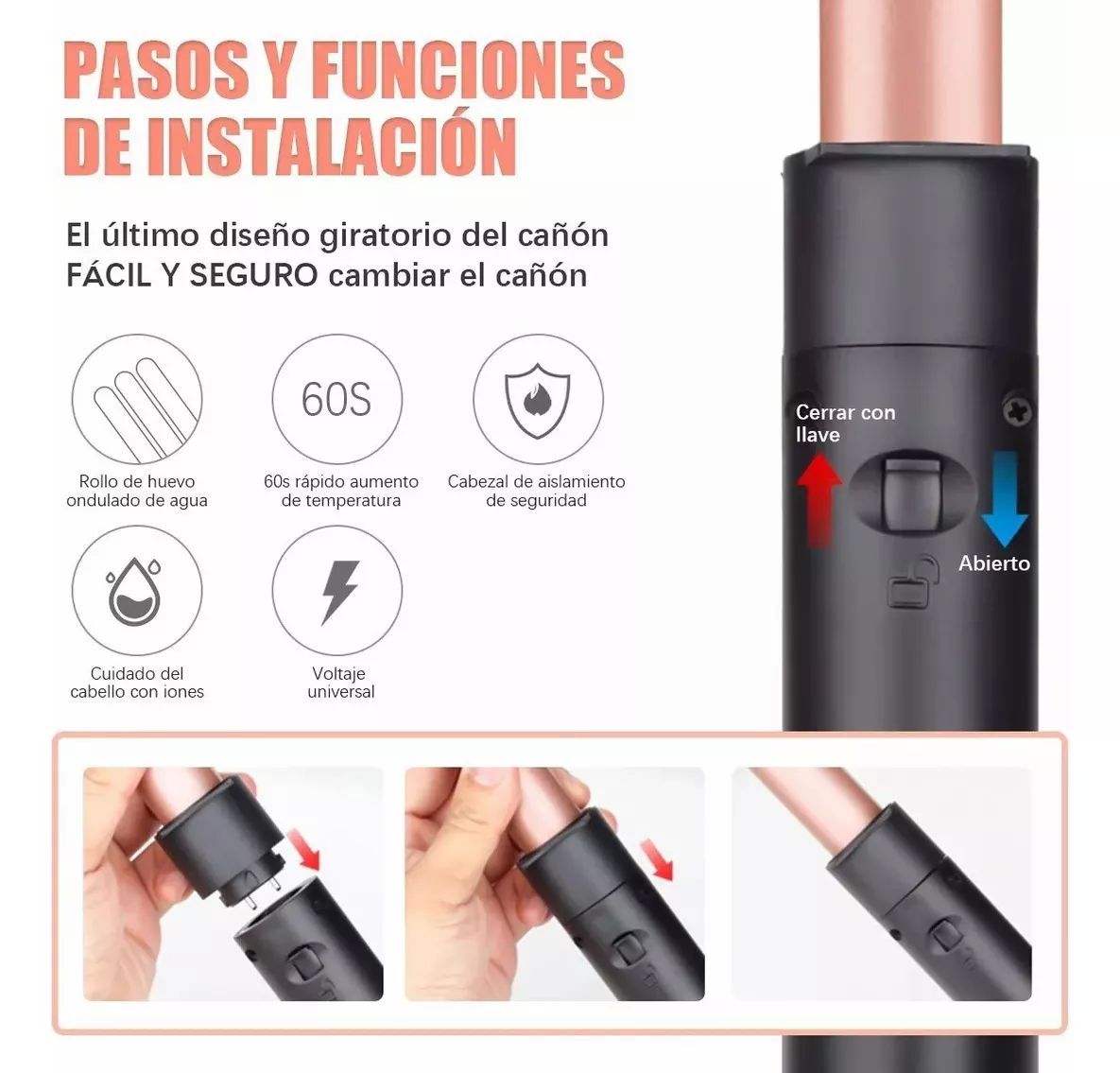Rizador  profesional de cabello 5 en 1  