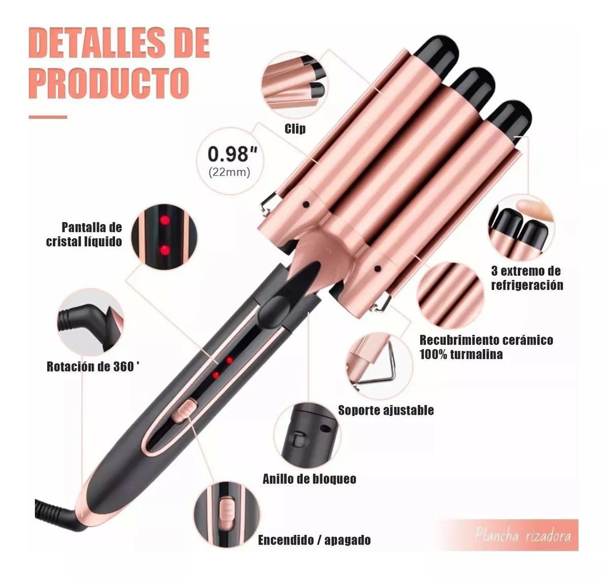 Rizador  profesional de cabello 5 en 1  