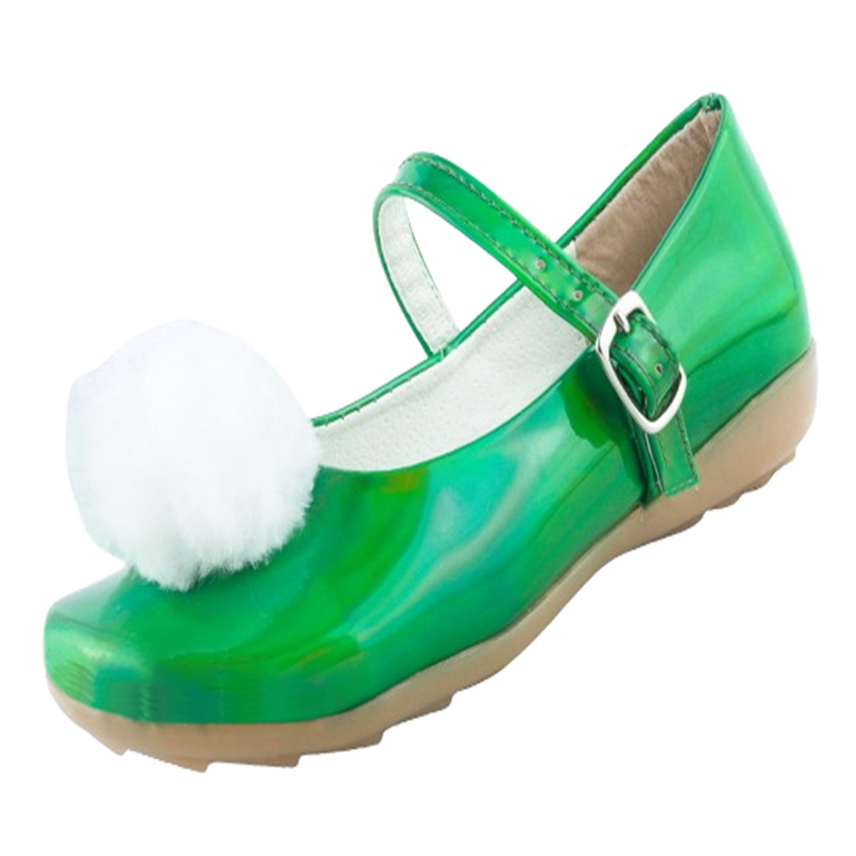 Zapato Niñas Campanita Zapatillas Princesas 07-VC Verde Tornasol.