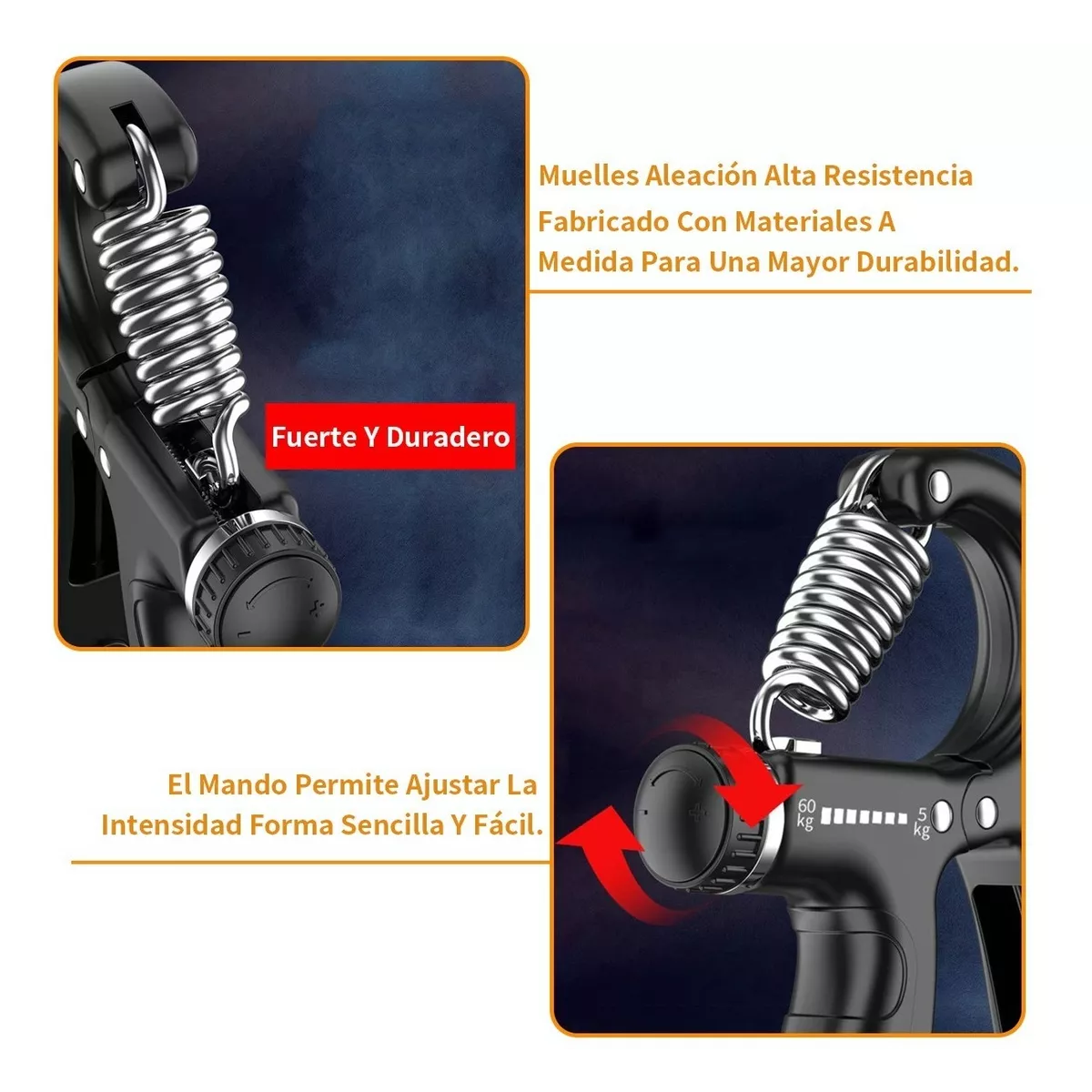 Hand Grip Ejercitador Ajustable Fortalecedor Mano Antebrazo Negro