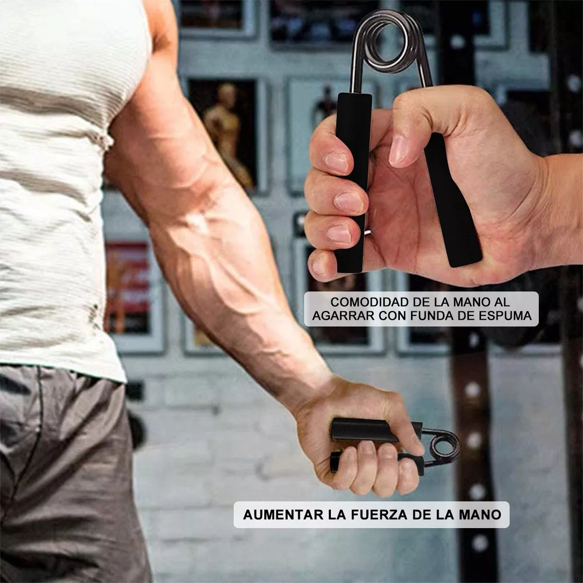 Kit 3pc Ejercitador De Dedos Fortalecedor De Mano Grips,15/20/25 Negro