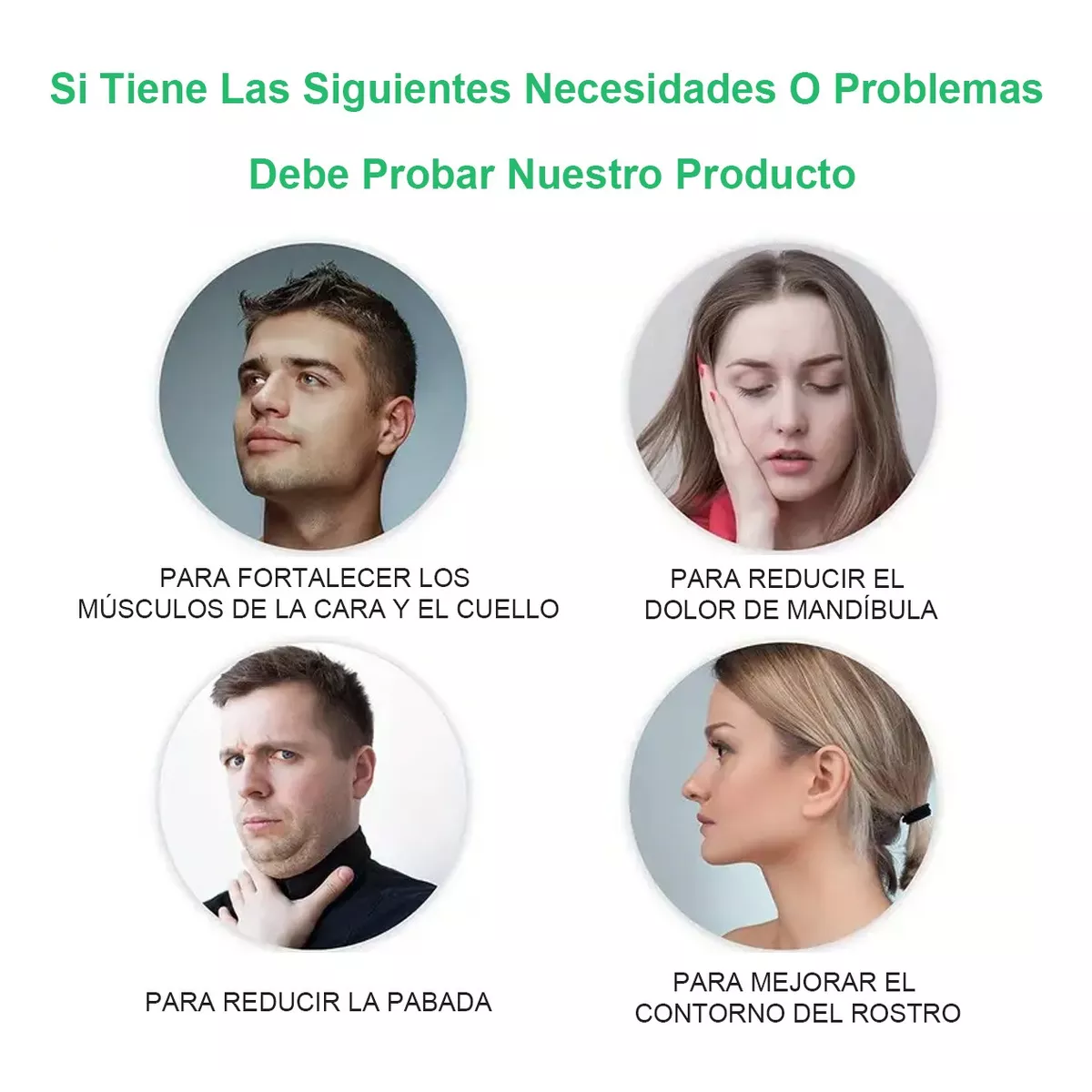 Set Entrenador De Barbilla Cara Y Cuello 3 Piezas