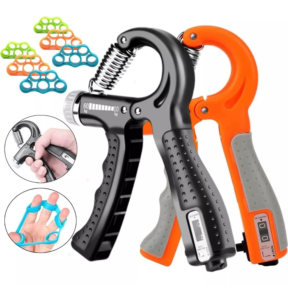 Par 2 Pinzas Ejercicio Fortalecedor De Mano Muñeca Y Antebrazo