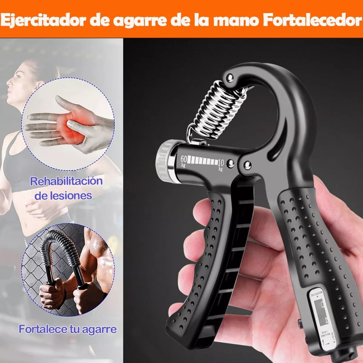 Par 2 Pinzas Ejercicio Fortalecedor De Mano Muñeca Y Antebrazo