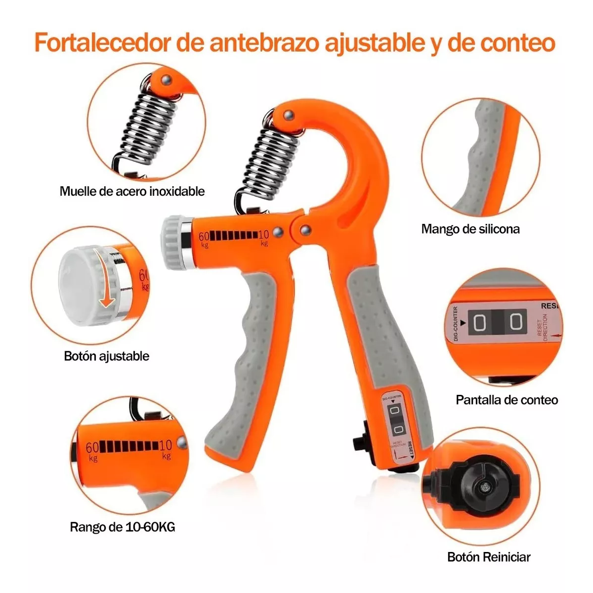 Par 2 Pinzas Ejercicio Fortalecedor De Mano Muñeca Y Antebrazo