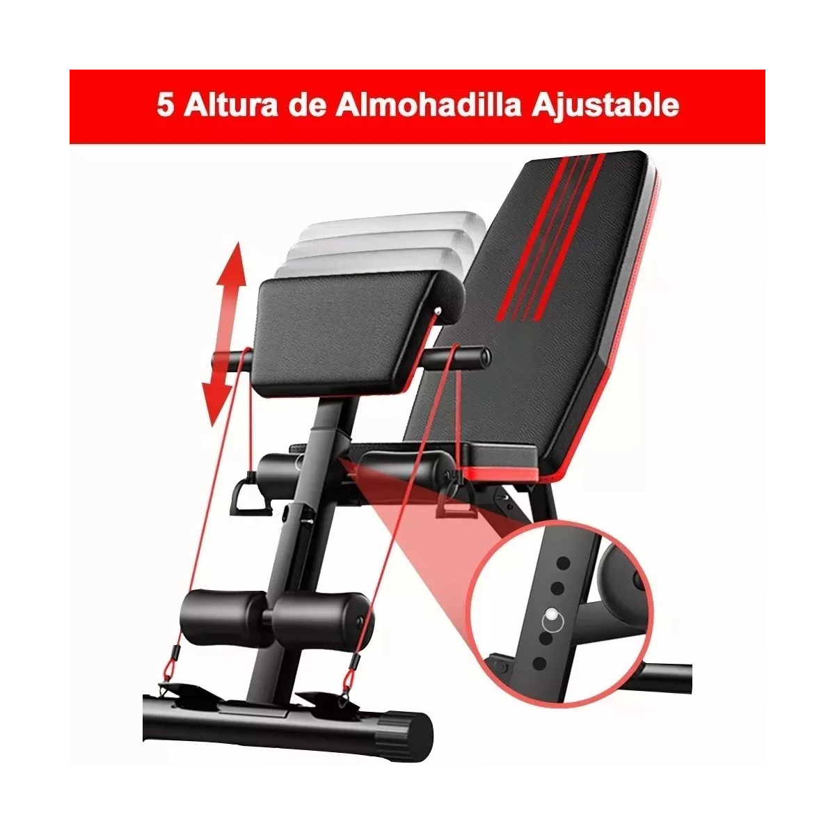 Banco Pesas Multiposiciones Plegable Ajustable Gym Ejercicio
