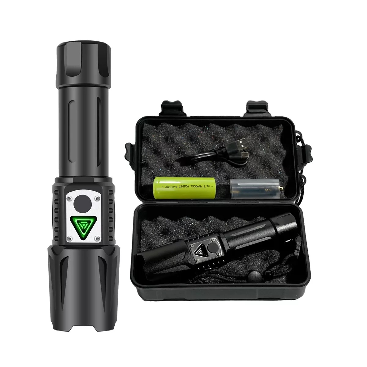 Lámpara Táctica Recargable Xhp160 Linterna Potente 10000lm