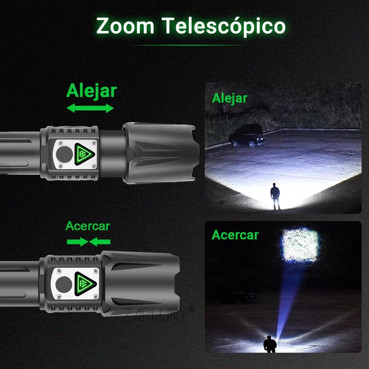 Lámpara Táctica Recargable Xhp160 Linterna Potente 10000lm