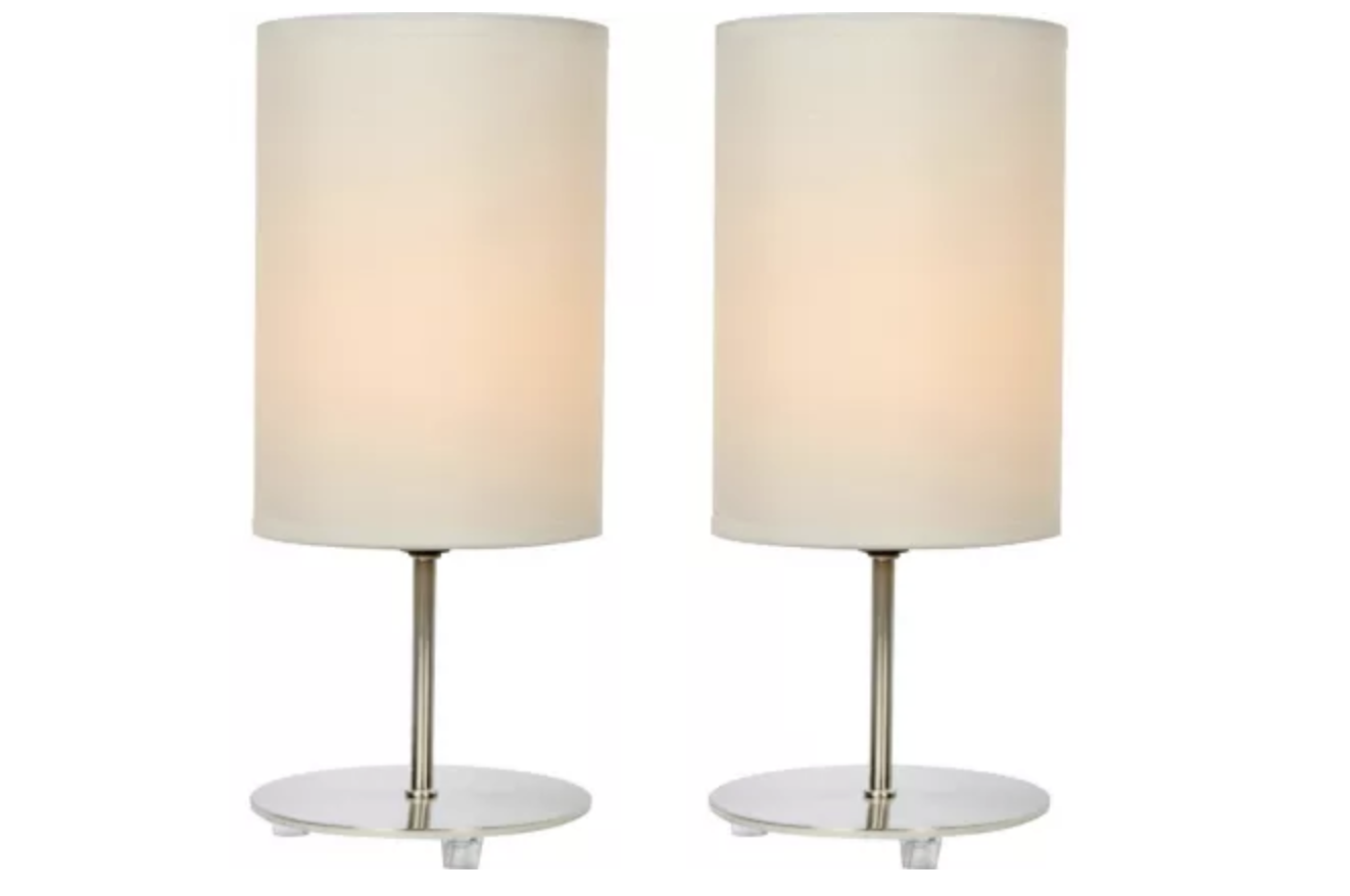 Set De 2 Lámparas De Buró Luminario Interior De Mesa.