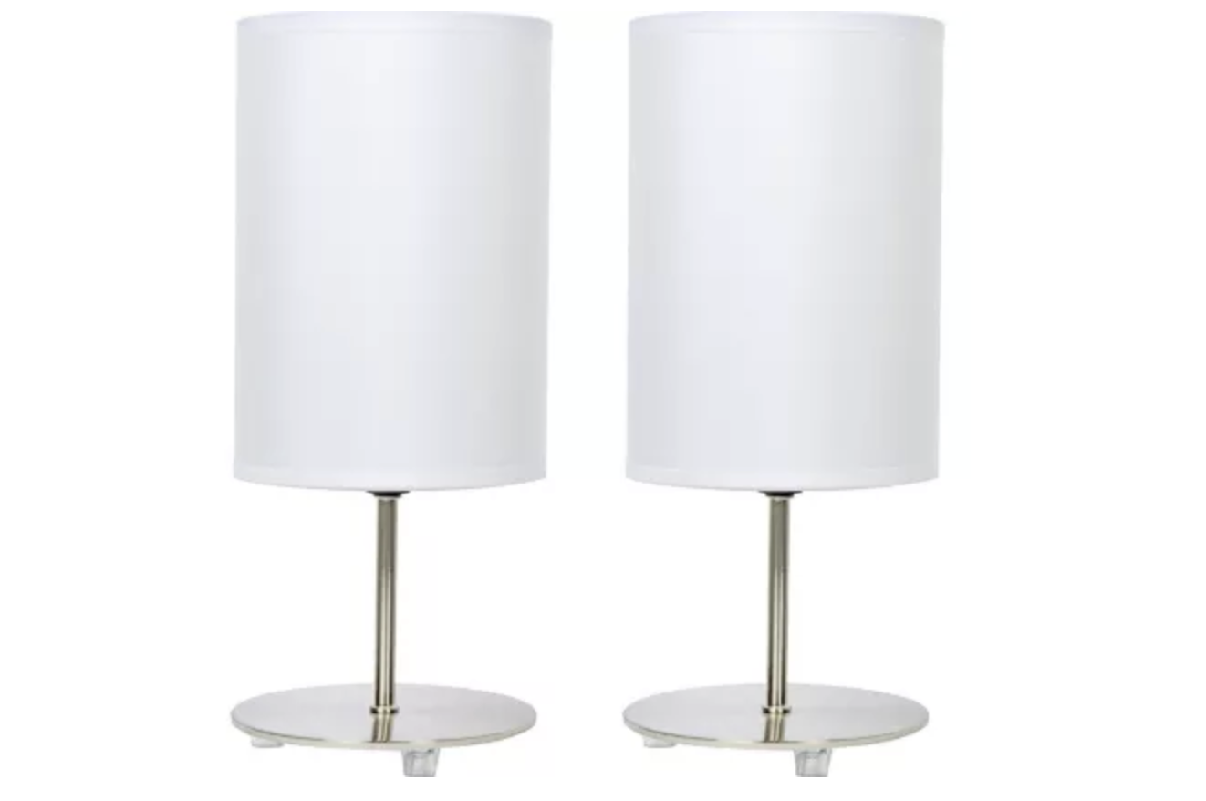 Set De 2 Lámparas De Buró Luminario Interior De Mesa.