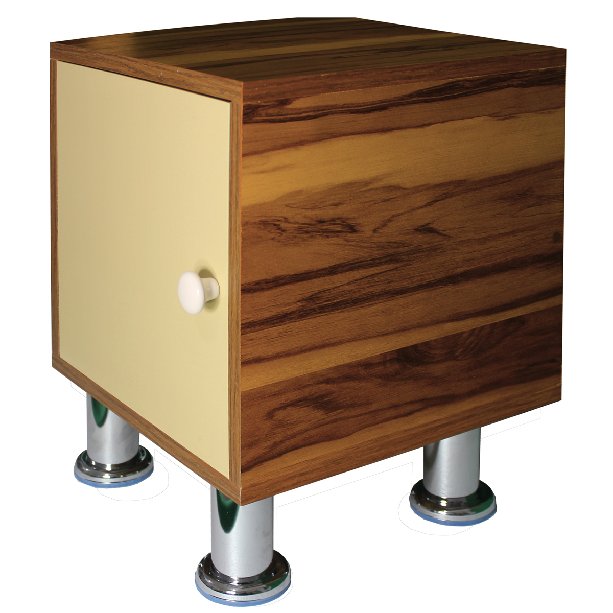 Buro Recamara Mueble Incluye Luz Led Moderno Envio Ensamblado Crema.